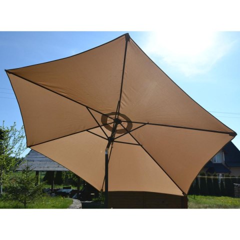 PARASOL OGRODOWY 300CM SKŁADANY BEŻOWY PARASOL OGRODOWY 300CM SKŁADANY BEŻOWY