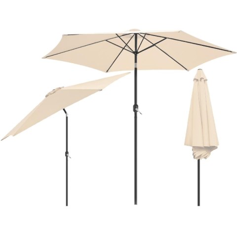 PARASOL OGRODOWY 300CM SKŁADANY BEŻOWY PARASOL OGRODOWY 300CM SKŁADANY BEŻOWY