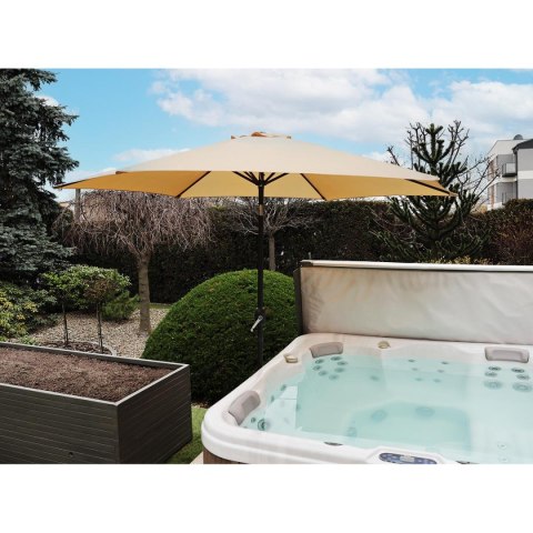 PARASOL OGRODOWY 300CM SKŁADANY BEŻOWY PARASOL OGRODOWY 300CM SKŁADANY BEŻOWY