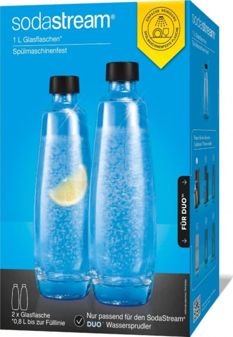 SodaStream Zestaw butelek szklanych Pack 2 bott. / GLASS 2 sztuki SodaStream Zestaw butelek szklanych Pack 2 bott. / GLASS 2 sztuki
