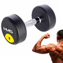 HG PRO 9 KG HANTLA GUMOWANA HMS - profesjonalne rozwiązanie do domu i klubu