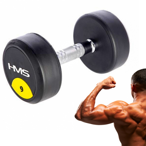 HG PRO 9 KG HANTLA GUMOWANA HMS - profesjonalne rozwiązanie do domu i klubu HG PRO 9 KG HANTLA GUMOWANA HMS - profesjonalne rozwiązanie do domu i klubu