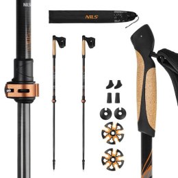 Kije Nordic Walking NW8613 Włókno Węglowe NILS – Profesjonalne, Lekkie