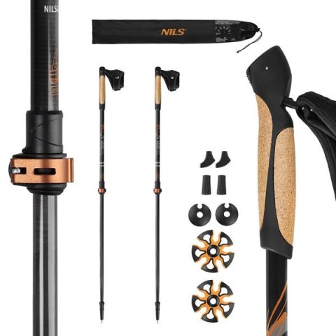 Kije Nordic Walking NW8613 Włókno Węglowe NILS – Profesjonalne, Lekkie Kije Nordic Walking NW8613 Włókno Węglowe NILS – Profesjonalne, Lekkie