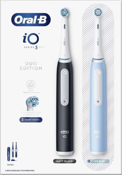 Szczoteczka magnetyczna ORAL-B iO Series 3 Duo Black/Blue Czarny (8006540731772) Szczoteczka magnetyczna ORAL-B iO Series 3 Duo Black/Blue Czarny (8006540731772)
