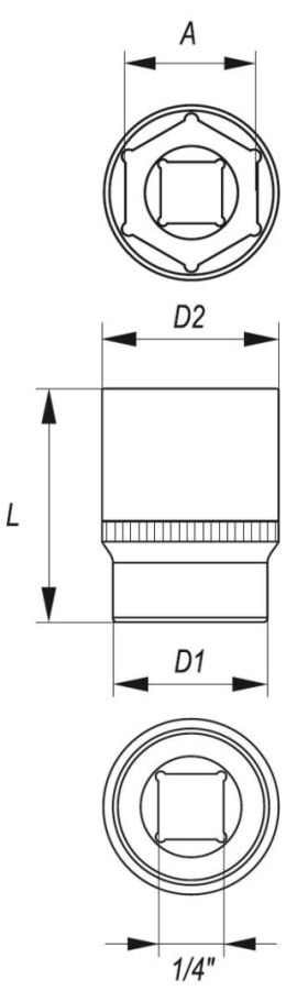 NASADKA 5,5MM 1/4