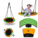 Huśtawka Bocianie Gniazdo NB5003 Pomarańczowo-Zielona Śr. 90 cm NILS