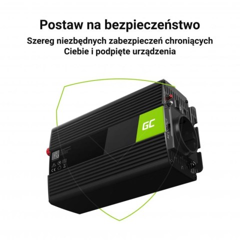 Green Cell - Przetwornica napięcia Inwerter 24V na 230V 1000W/2000W Modyfikowana sinusoida Green Cell - Przetwornica napięcia Inwerter 24V na 230V 1000W/2000W Modyfikowana sinusoida