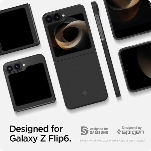 Spigen Airskin - Etui do Samsung Galaxy Z Flip 6 (Aramid Black) Spigen Airskin - Etui do Samsung Galaxy Z Flip 6 (Aramid Black)