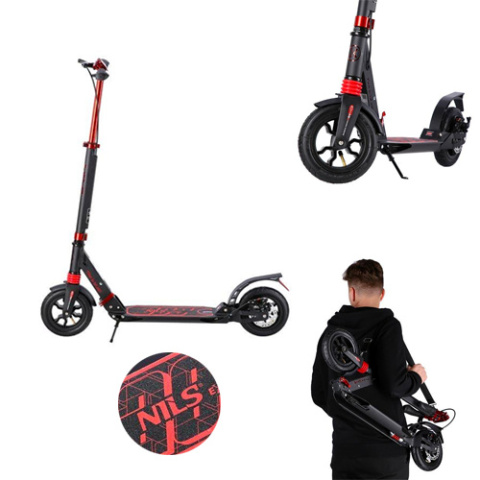 HM209T Black-Red, Hulajnoga z Hamulcem Tarczowym NILS EXTREME, 200mm HM209T Black-Red, Hulajnoga z Hamulcem Tarczowym NILS EXTREME, 200mm