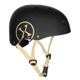 Bezpieczny Kask Czarno Beżowy Dla Dziecka Rozmiar XS 48-52 CM ABS - EPS