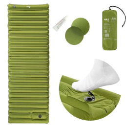 Mata Turystyczna NC4101 Zielona z Wbudowaną Pompką NILS CAMP 10cm