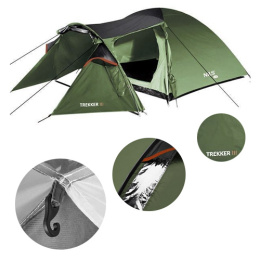 Namiot Kempingowy Trekker III NC6312 Nils Camp - Wodoodporny dla 3 Osób