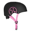 Bezpieczny Kask Czarno Różowy Dla Dziecka Rozmiar L 58-61 CM ABS - EPS