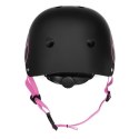 Bezpieczny Kask Czarno Różowy Dla Dziecka Rozmiar L 58-61 CM ABS - EPS
