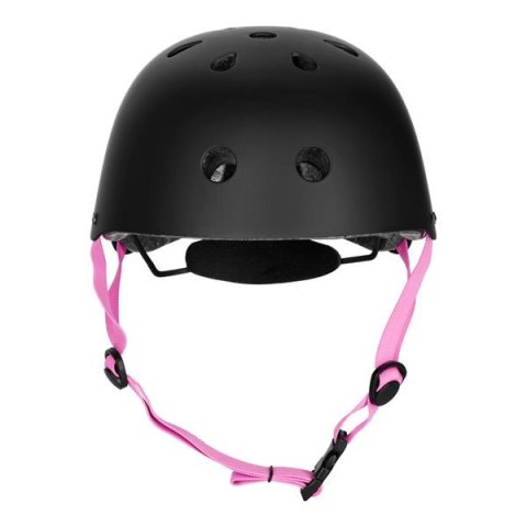 Bezpieczny Kask Czarno Różowy Dla Dziecka Rozmiar M 55-58 CM ABS - EPS Bezpieczny Kask Czarno Różowy Dla Dziecka Rozmiar M 55-58 CM ABS - EPS