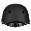 Bezpieczny Kask Czarno Różowy Dla Dziecka Rozmiar M 55-58 CM ABS - EPS