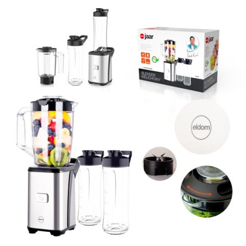 Blender osobisty i kielichowy Eldom BK5S wszechstronny 400W zdrowe koktajle Blender osobisty i kielichowy Eldom BK5S wszechstronny 400W zdrowe koktajle