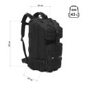 Plecak Taktyczny NC3902 Ranger Czarny 45L - Kompaktowy na Każdą Wyprawę
