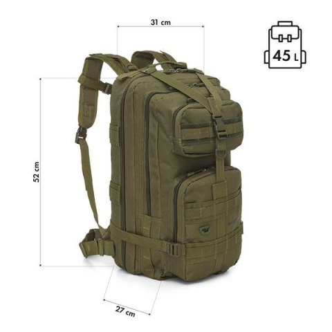 Plecak Taktyczny NC3902 Ranger Zielony 45L - Idealny Na Wyprawy Plenerowe Plecak Taktyczny NC3902 Ranger Zielony 45L - Idealny Na Wyprawy Plenerowe
