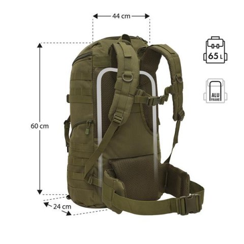Plecak Taktyczny Maverick NC3903 Zielony Green 65L | Idealny na Wyprawy Plecak Taktyczny Maverick NC3903 Zielony Green 65L | Idealny na Wyprawy