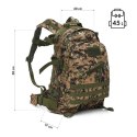 NC3904 Plecak taktyczny Vanguard 45L NILS CAMP moro outdoor EDC