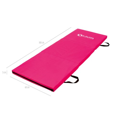 MGS02 Materac Gimnastyczny Składany 180x60cm HMS PREMIUM Różowy MGS02 Materac Gimnastyczny Składany 180x60cm HMS PREMIUM Różowy