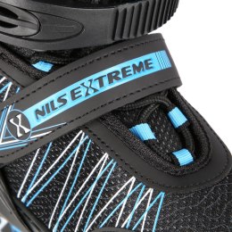 NH11912 Nils Extreme 2w1 Łyżworolki i Łyżwy CZARNO-NIEBIESKIE L (39-42)