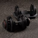Regulowana Sztangielka SR80 HMS z 10 Talerzami, 3.9-37.4 kg - Mało miejsca