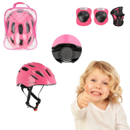 Kask z ochraniaczami MTW01+H210 RÓŻOWY rozm. S 44 - 50 Zestaw Nils Extreme