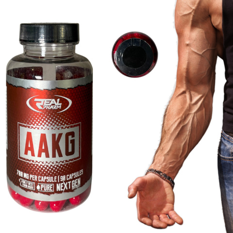 Real Pharm AAKG - Arginina 90 kapsułek - Mocna pompa mięśniowa Real Pharm AAKG - Arginina 90 kapsułek - Mocna pompa mięśniowa