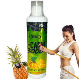 Real Pharm L-Carnitine 3000mg 500ml Ananas – Spalacz tłuszczu, Energia, Wydolność
