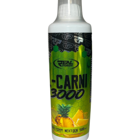 Real Pharm L-Carnitine 3000mg 500ml Ananas – Spalacz tłuszczu, Energia, Wydolność Real Pharm L-Carnitine 3000mg 500ml Ananas – Spalacz tłuszczu, Energia, Wydolność