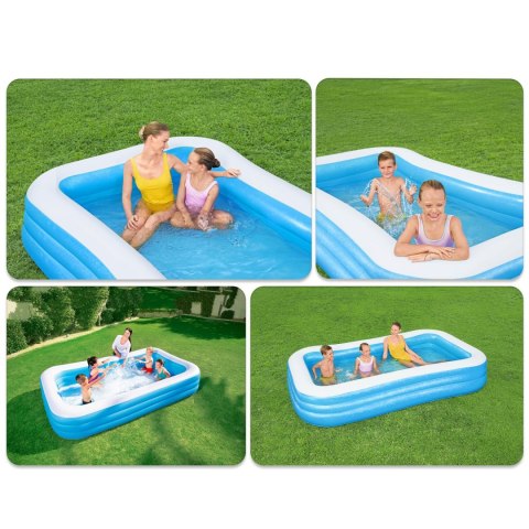 Basen dmuchany dla dzieci 305 x 183 x 56 cm Bestway 54009 Basen dmuchany dla dzieci 305 x 183 x 56 cm Bestway 54009