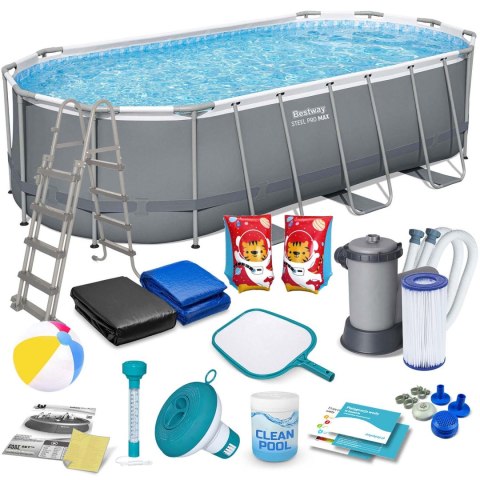 Basen ogrodowy stelażowy 549 x 274 x 122 cm 17w1 Bestway 56710 Basen ogrodowy stelażowy 549 x 274 x 122 cm 17w1 Bestway 56710