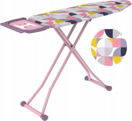 DESKA DO PRASOWANIA 112x36cm PROMIS PERFECT PLUS Metalowy Blat RÓŻOWA PINK