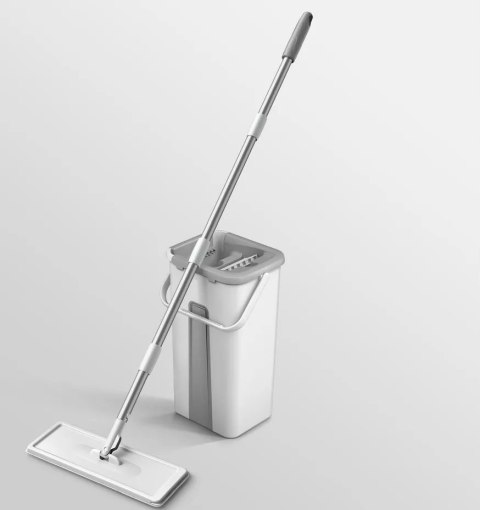 Mop Płaski Obrotowy z Wyciskaczem i Wiadrem Dwukomorowym Ultramop Promis MS106N Mop Płaski Obrotowy z Wyciskaczem i Wiadrem Dwukomorowym Ultramop Promis MS106N