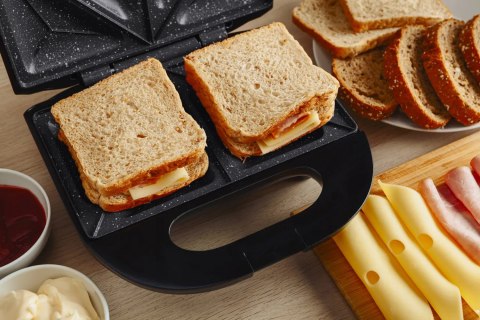 Opiekacz Do Kanapek Tostów Sandwich 750W Nieprzywierająca Powłoka Granitowa Opiekacz Do Kanapek Tostów Sandwich 750W Nieprzywierająca Powłoka Granitowa