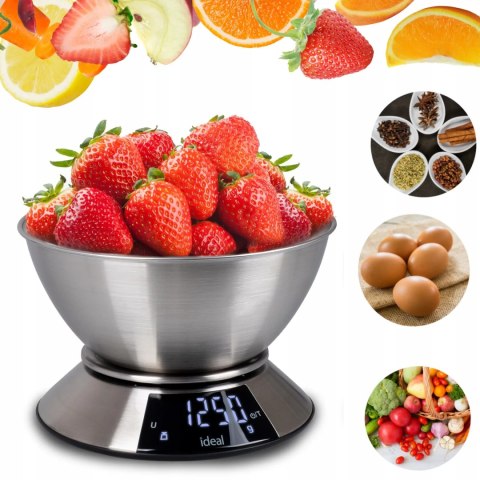 Waga kuchenna ELDOM elektroniczna z MISKĄ PRECYZYJNA DOTYKOWY PANEL LCD Waga kuchenna ELDOM elektroniczna z MISKĄ PRECYZYJNA DOTYKOWY PANEL LCD