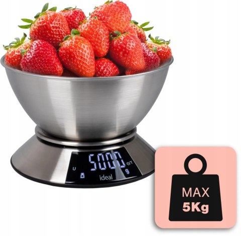 Waga kuchenna ELDOM elektroniczna z MISKĄ PRECYZYJNA DOTYKOWY PANEL LCD Waga kuchenna ELDOM elektroniczna z MISKĄ PRECYZYJNA DOTYKOWY PANEL LCD
