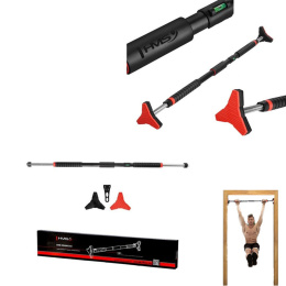 Drążek Rozporowy w Futrynę z Poziomicą 98-130 cm Trening Pleców i Brzucha