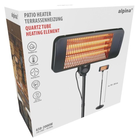 GRZEJNIK OGRODOWY PIONOWY 650-2000W ALPINA