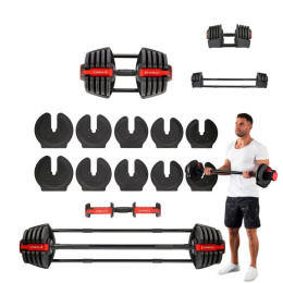 SGR40 PRO SET 2W1 - Regulowane Sztangielki Zestaw 43,5 KG HMS