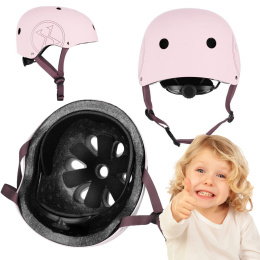 Lekki Bezpieczny Kask Ciemno-Różowy Dla Dziecka Rozmiar S 52-56 cm Out-mold