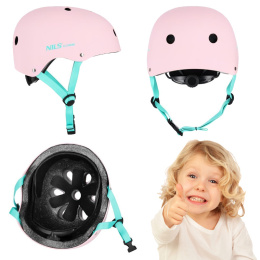 Bezpieczny Kask Różowy Dla Dziecka Rozmiar XS 48-52 CM ABS - EPS