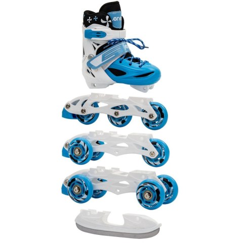 ŁYŻWOROLKI - WROTKI - ŁYŻWY 4W1 ENERO 26-29 NIEBIESKIE ŁYŻWOROLKI - WROTKI - ŁYŻWY 4W1 ENERO 26-29 NIEBIESKIE