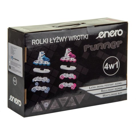 ŁYŻWOROLKI - WROTKI - ŁYŻWY 4W1 ENERO 26-29 RÓŻOWE ŁYŻWOROLKI - WROTKI - ŁYŻWY 4W1 ENERO 26-29 RÓŻOWE