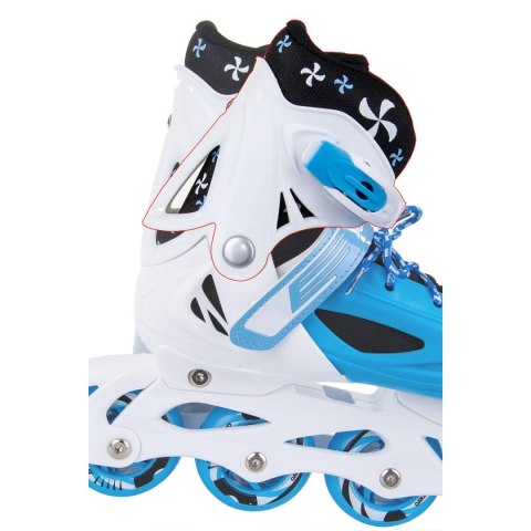 ŁYŻWOROLKI - WROTKI - ŁYŻWY 4W1 ENERO 34-37 NIEBIESKIE ŁYŻWOROLKI - WROTKI - ŁYŻWY 4W1 ENERO 34-37 NIEBIESKIE