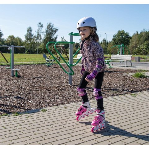 ŁYŻWOROLKI - WROTKI - ŁYŻWY 4W1 ENERO 34-37 RÓŻOWE ŁYŻWOROLKI - WROTKI - ŁYŻWY 4W1 ENERO 34-37 RÓŻOWE