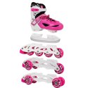 ŁYŻWOROLKI - WROTKI - ŁYŻWY 4W1 ENERO 34-37 RÓŻOWE ŁYŻWOROLKI - WROTKI - ŁYŻWY 4W1 ENERO 34-37 RÓŻOWE